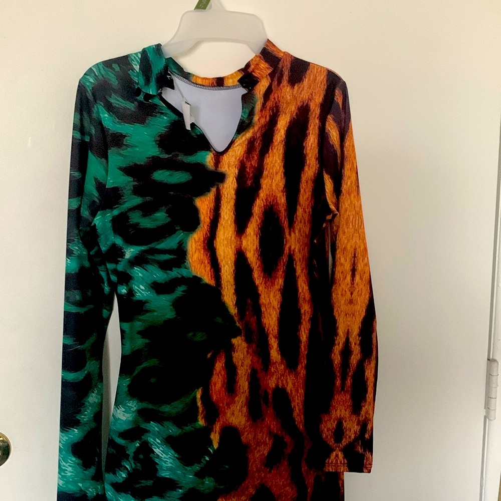 Fitted animal print dress